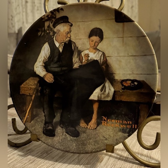 Norman Rockwell Collectible Plate from 1970s The Lighthouse Keeper's Daughter - Picture 1 of 2